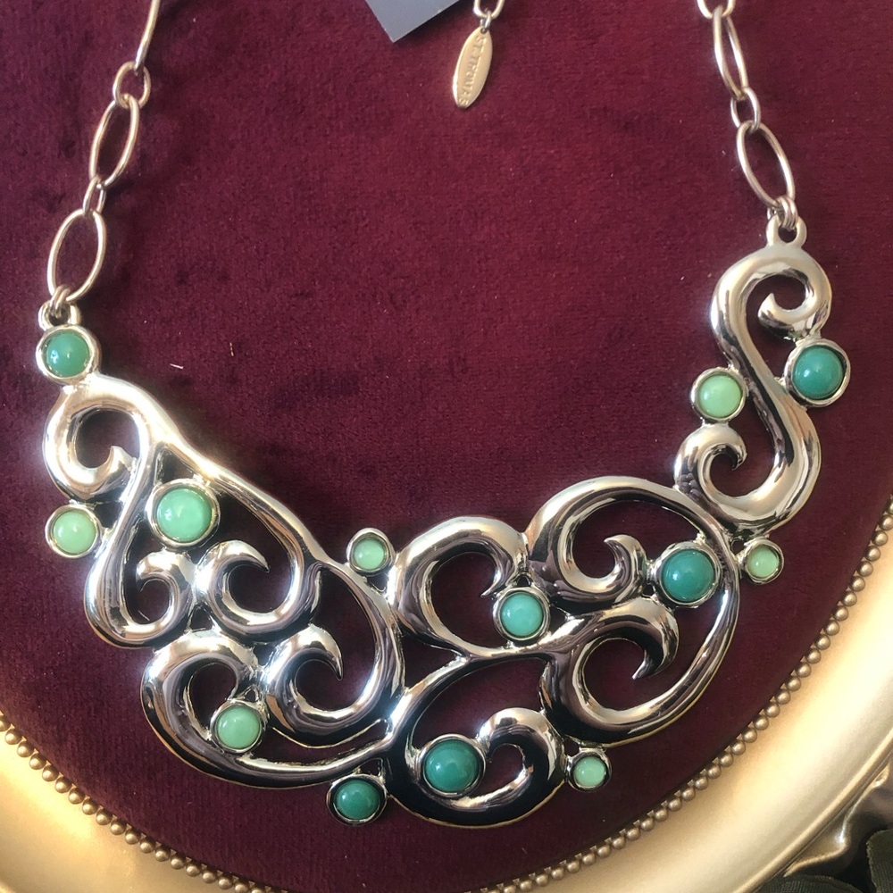 Contemporary Necklace with Cabachon Stones